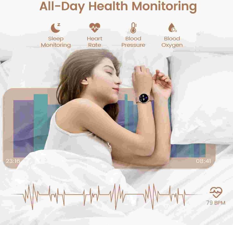 ساعت هوشمند RUXINGX G35 با صفحه 1.32 اینچ رنگ گولد با بند اضافه ی سفید - تصویر 3