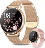 ساعت هوشمند RUXINGX G35 با صفحه 1.32 اینچ رنگ گولد با بند اضافه ی سفید - تصویر 8