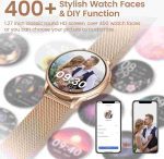 ساعت هوشمند RUXINGX G35 با صفحه 1.32 اینچ رنگ گولد با بند اضافه ی سفید - تصویر 9