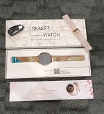 ساعت هوشمند RUXINGX G35 با صفحه 1.32 اینچ رنگ گولد با بند اضافه ی سفید - تصویر 11