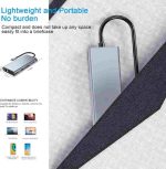 هاب USB-C یازده کاره USHB TW11A - دارای پورت‌های HD-MI، VGA، RJ45، USB3، USB2 3، SD، TF، Power Delivery - Image 2