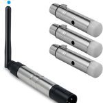 کیت کنترل بی‌سیم DMX512 با ۴ عدد کابل، شامل فرستنده/گیرنده DMX Dfi DJ 2.4G