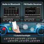 مانیتور و پخش تاشو خودرو podofo تک دین Carplay با صفحه نمایش لمسی 7 اینچی - تصویر 5