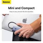 هاب 4 پورت USB 3.0 باسئوس مدل BS-OH080  15cm | طوسی - Image 5
