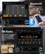 پخش خودرو تاشو با صفحه نمایش 7 اینچی لمسی بلوتوث CarPlay و اندروید اتو - تصویر 6