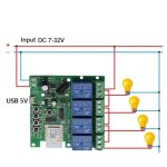 سوئیچ رله 4 کاناله 12 ولتی ZigBee MHCOZY - تصویر 4