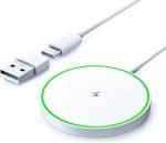 شارژر مغناطیسی AMSKY سازگار با Apple Magsafe، شارژر بی‌سیم ۱۵ واتی برای آیفون، شارژر سفید - Image 5