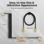کابل USB C فنری MAMBASNAKE C03 برای کیبورد گیمینگ - تصویر 7