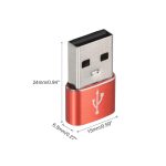 تبدیل type-c به USB [سازگار با تلفن، تبلت و کامپیوتر] - قرمز - Image 4