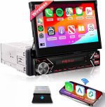 پخش خودرو تاشو با صفحه نمایش 7 اینچی لمسی بلوتوث CarPlay و اندروید اتو
