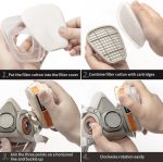ماسک تنفسی گاز، برند RANKSING  6200 ماسک نیمه صورت سیلیکونی ( فیلتردار) - تصویر 4