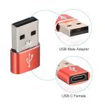 تبدیل type-c به USB [سازگار با تلفن، تبلت و کامپیوتر] - قرمز - Image 6