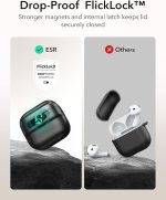 قاب ESR برای ایرپاد ۴، سازگار با قاب ایرپادز نسل ۴  سازگار با MagSafe،  سری Pulse، مشکی - Image 10