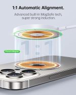 شارژر مغناطیسی AMSKY سازگار با Apple Magsafe، شارژر بی‌سیم ۱۵ واتی برای آیفون، شارژر سفید - Image 9