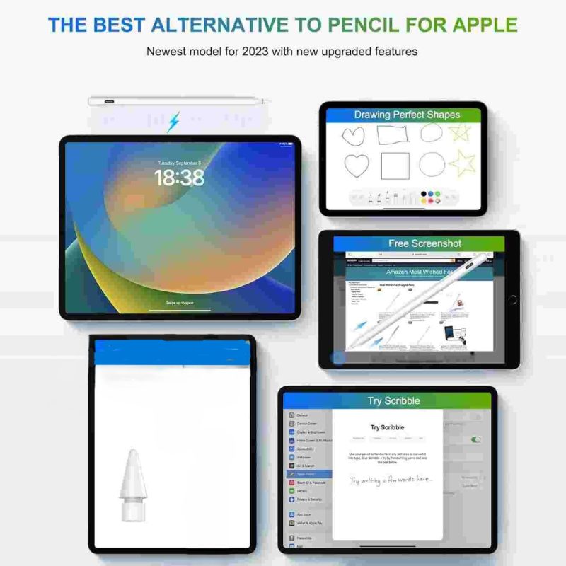 قلم استایلوس HATOKU با  حساسیت به شیب و قابلیت رد کف دست برای آیپد - Image 6