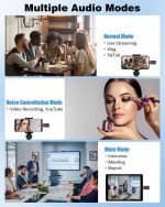 میکروفون بی‌سیم یقه‌ای heyowocs پک ۲ عددی برای اندروید و آیفون ۱۶ - تصویر 9