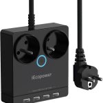 چندراهی برق iEcopower دارای ۴ پورت USB