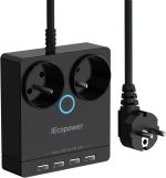 چندراهی برق iEcopower دارای ۴ پورت USB