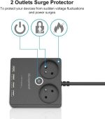 چندراهی برق iEcopower دارای ۴ پورت USB - Image 5