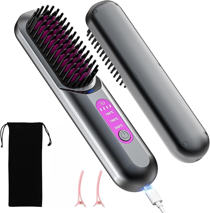71nk3wNFTuL._AC_SX679_ برس صاف کننده موی شارژی برند : Baiimistar مدل : SD306 - Image 1