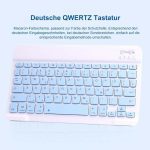 کیبورد مینی GOOJODOQ، کیبورد جداشدنی با طرح QWERTZ، آبی