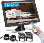 مانیتور تلویزیون خودرو ۷ اینچی podofo +   2 دوربین مداربسته مادون قرمز - تصویر 9