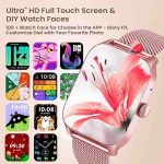 ساعت هوشمند زنانه صفحه نمایش لمسی 1.83 اینچی بلوتوث + 2 بند اضافی IP67 ضد آب برای اندروید و iOS - Image 6
