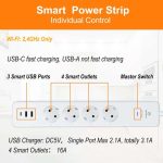 چندراهی برق هوشمند ANTELA با ۴ پریز + ۳ USB - تصویر 3