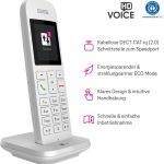 تلفن ثابت بی‌سیم تحت شبکه Telekom Speedphone 12 سفید با صفحه نمایش رنگی