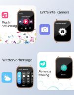 ساعت هوشمند RUIMEN H1 صفحه نمایش ۱.۸۵ اینچ + یک بند صورتی - تصویر 10