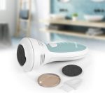 سنگ پا برقی VITALmaxx با عملکرد مکش بدون تیغه [سفید/فیروزه‌ای]