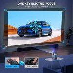 ویدیو پروژکتور  P61 WiMiUS , وای‌فای 5G و بلوتوث، پروژکتور فضای باز 1080P, صفحه نمایش 300 اینچی - تصویر 3