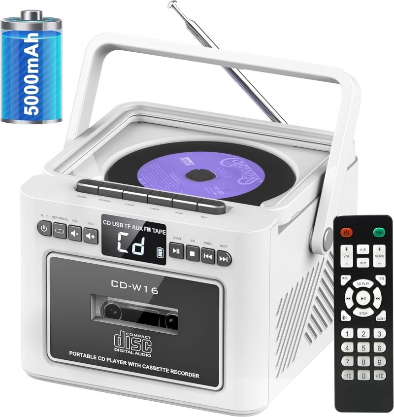 پخش‌کننده کاست سی‌دی ، رادیو و بلوتوث شارژی CD-W16 - Image 12