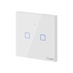 کلید لمسی دو پل سفید سونوف با قابلیت کنترل توسط ریموت RF مدل T2EU2C-TX - تصویر 2
