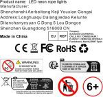 ریسه نئون فلکسی LED AILBTON کنترل با اپلیکیشن/ریموت 10 متری - تصویر 6