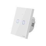 کلید لمسی دو پل سفید سونوف با قابلیت کنترل توسط ریموت RF مدل T2EU2C-TX