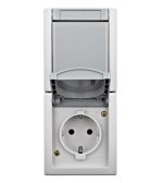 کلید و پریز ترکیبی دوطرفه عمودی VISIO IP54 - تصویر 3