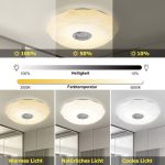 چراغ سقفی اسپیکردار LED Wholede با قابلیت تنظیم نور و بلندگوی بلوتوث - Image 7