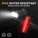 چراغ جلو و عقب دوچرخه شارژی IPSXP  مدل P22 - تصویر 6