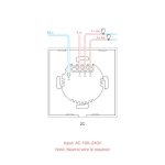 کلید لمسی دو پل سفید سونوف با قابلیت کنترل توسط ریموت RF مدل T2EU2C-TX - تصویر 4