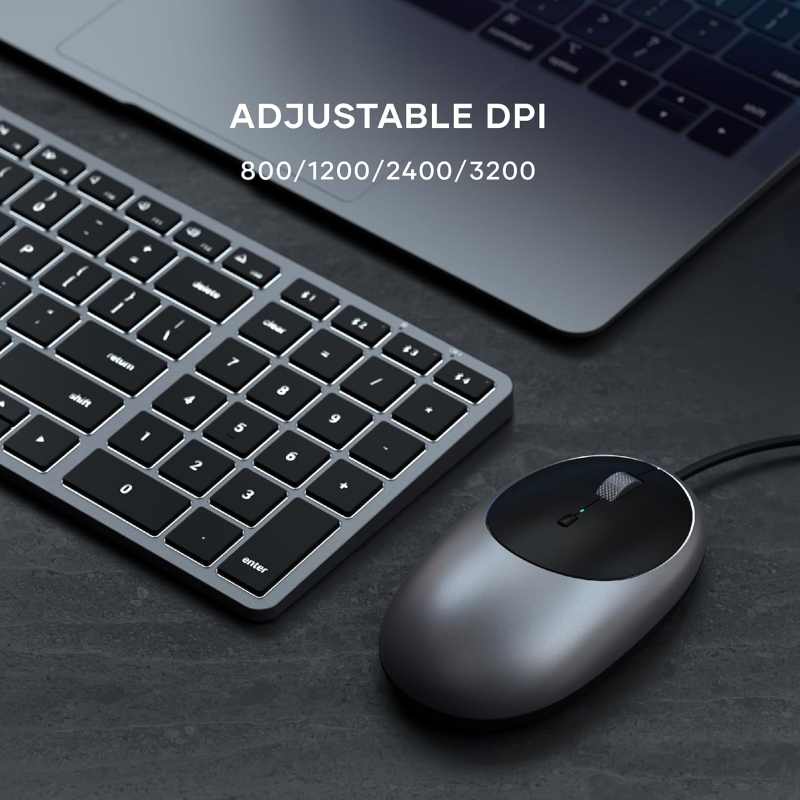 4 ماوس سیمی ساتچی USB C آلومینیومی Satechi C1 - Image 1