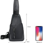 کیف شانه‌ای مردانه Aucuu با  پورت شارژ USB