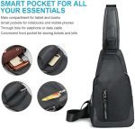کیف شانه‌ای مردانه Aucuu با  پورت شارژ USB - تصویر 4