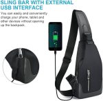 کیف شانه‌ای مردانه Aucuu با  پورت شارژ USB - تصویر 8