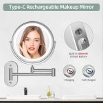 آینه و رینگ لایت آرایشی 8 اینچی Famihomii لمسی و شارژی - تصویر 8