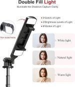 مونوپاد سلفی برند  ASHINER استیک با ریموت و چراغ‌های LED - تصویر 9