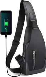 کیف شانه‌ای مردانه Aucuu با  پورت شارژ USB - تصویر 2