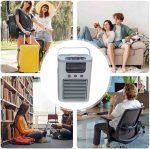 کولر رومیزی شارژی مدل F14 با مه پاش , 5 سرعته رطوبت ساز - تصویر 9