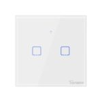 کلید لمسی دو پل سفید سونوف با قابلیت کنترل توسط ریموت RF مدل T2EU2C-TX - تصویر 10