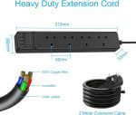 چند راهی برق و شارژر USB برند KENSOU دارای 4 یورت USB - تصویر 7